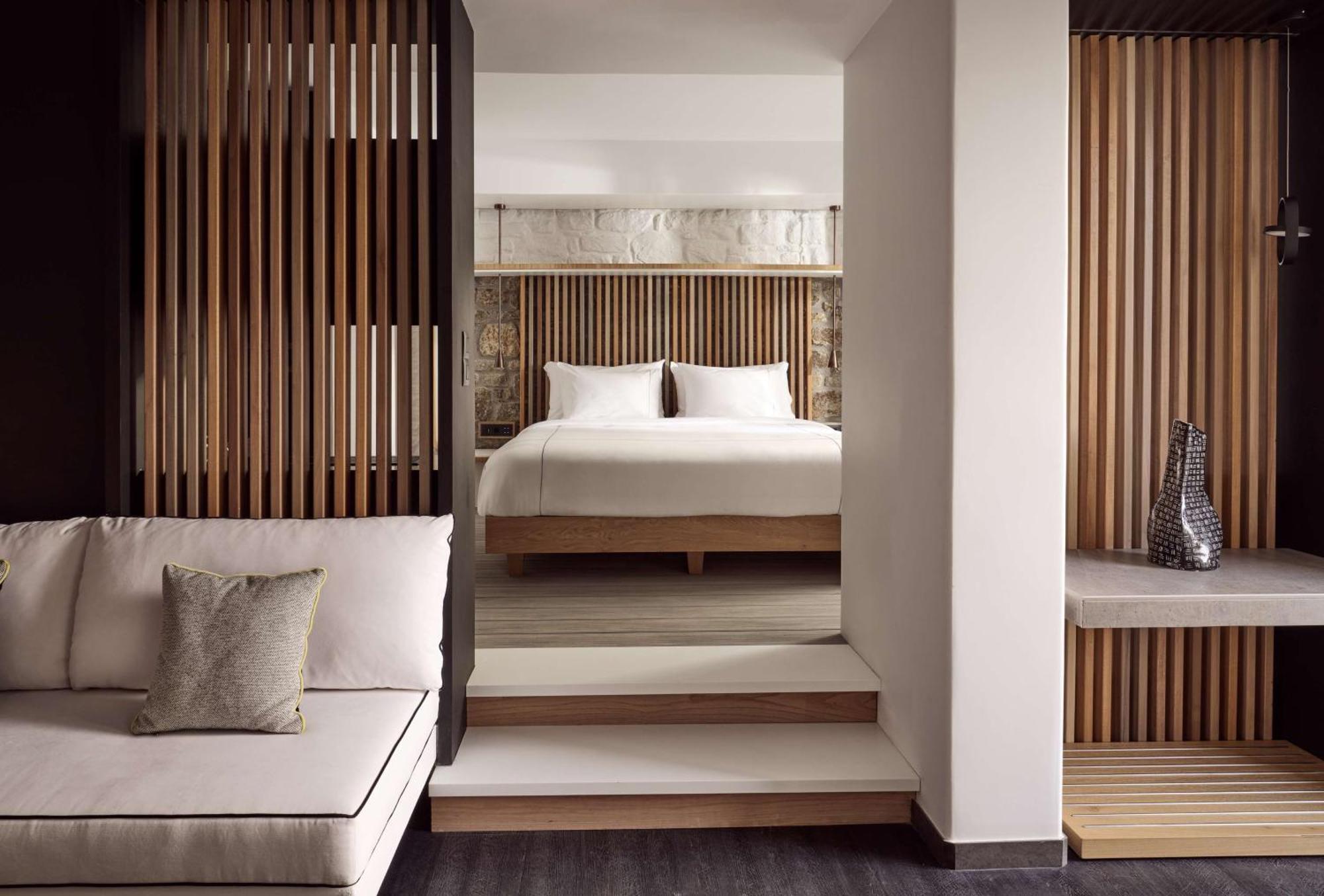 Semeli Coast Mykonos Curio Collection By Hilton Hotel Merchia Beach Bagian luar foto