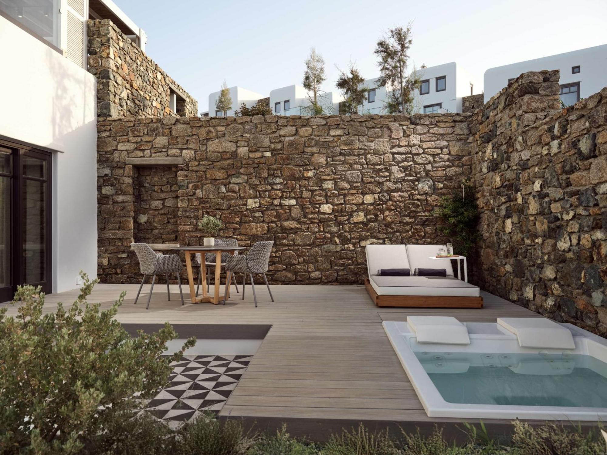 Semeli Coast Mykonos Curio Collection By Hilton Hotel Merchia Beach Bagian luar foto