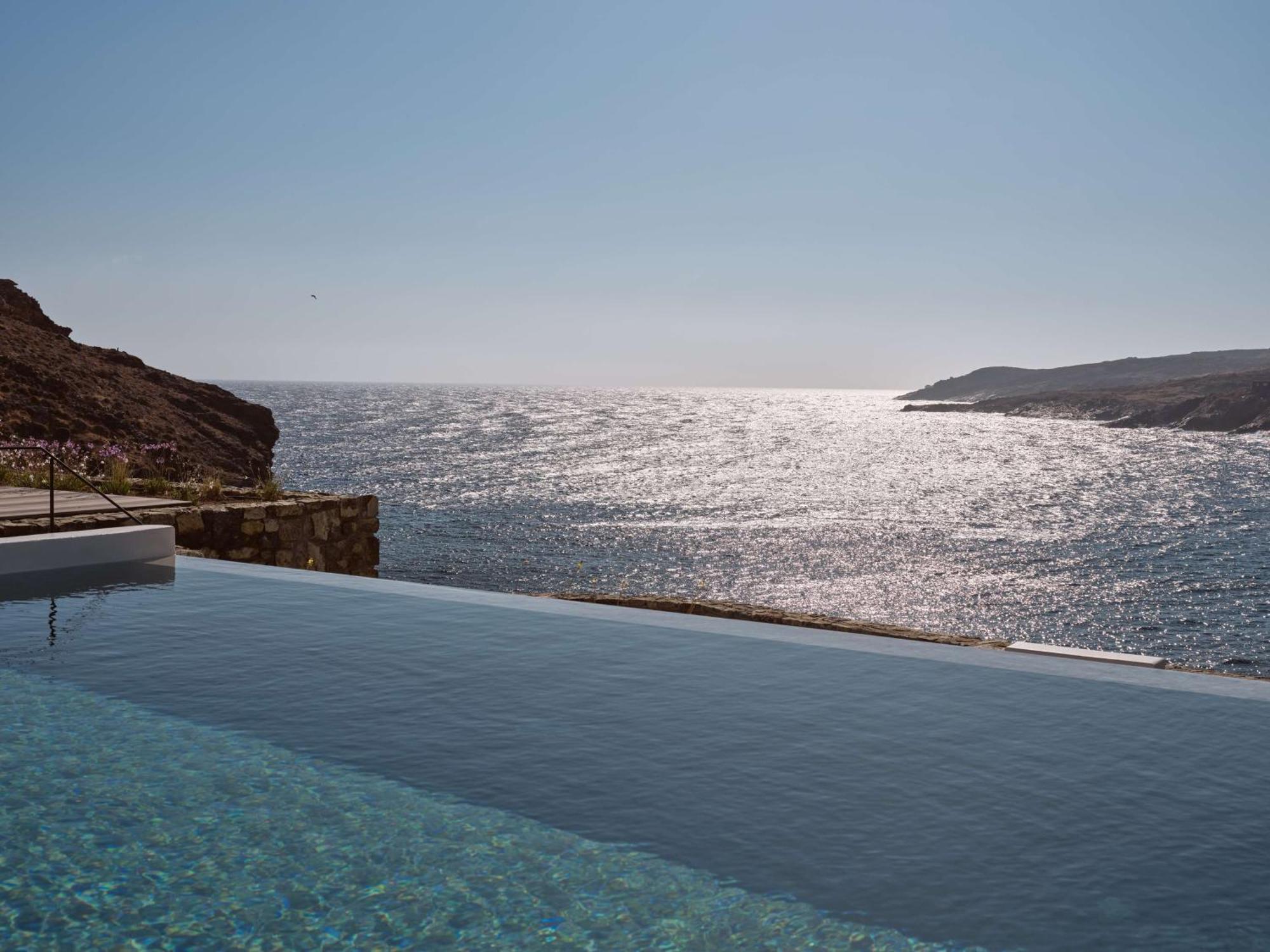 Semeli Coast Mykonos Curio Collection By Hilton Hotel Merchia Beach Bagian luar foto