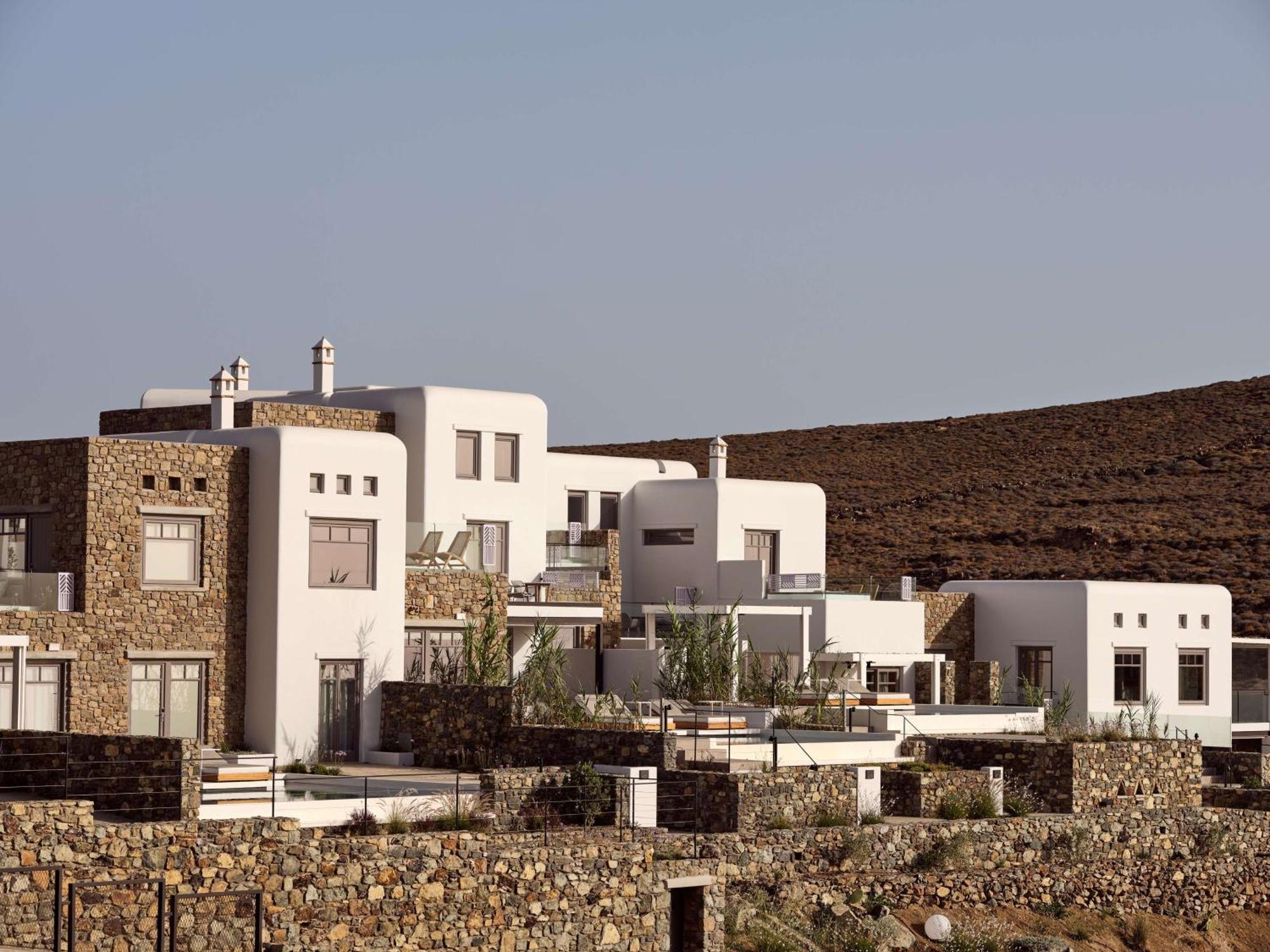 Semeli Coast Mykonos Curio Collection By Hilton Hotel Merchia Beach Bagian luar foto