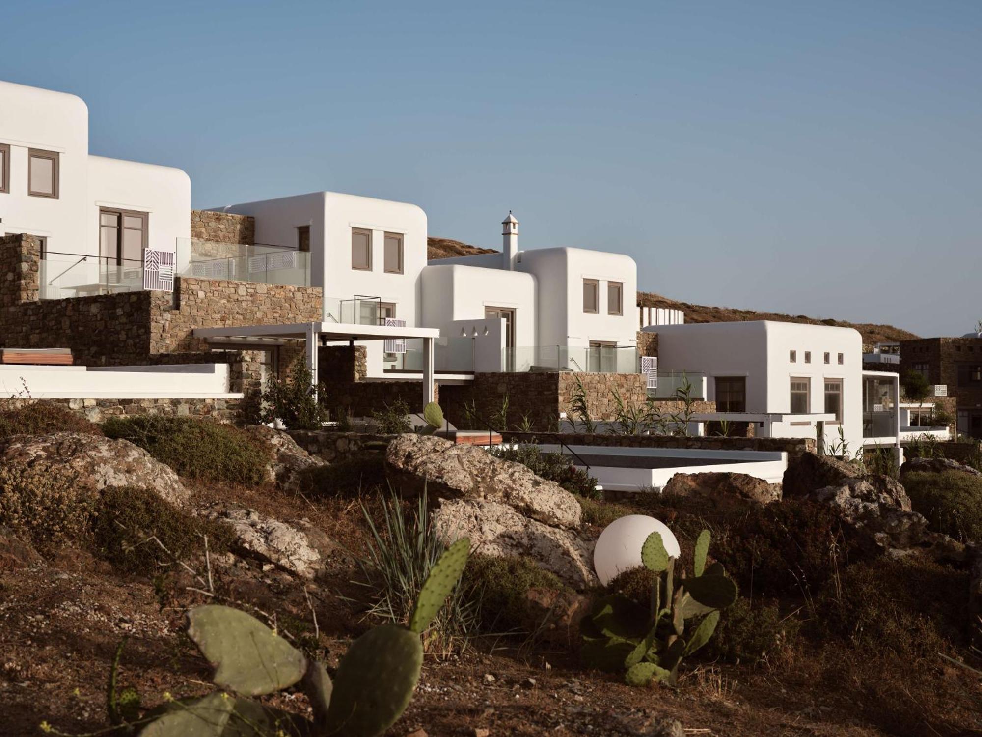 Semeli Coast Mykonos Curio Collection By Hilton Hotel Merchia Beach Bagian luar foto