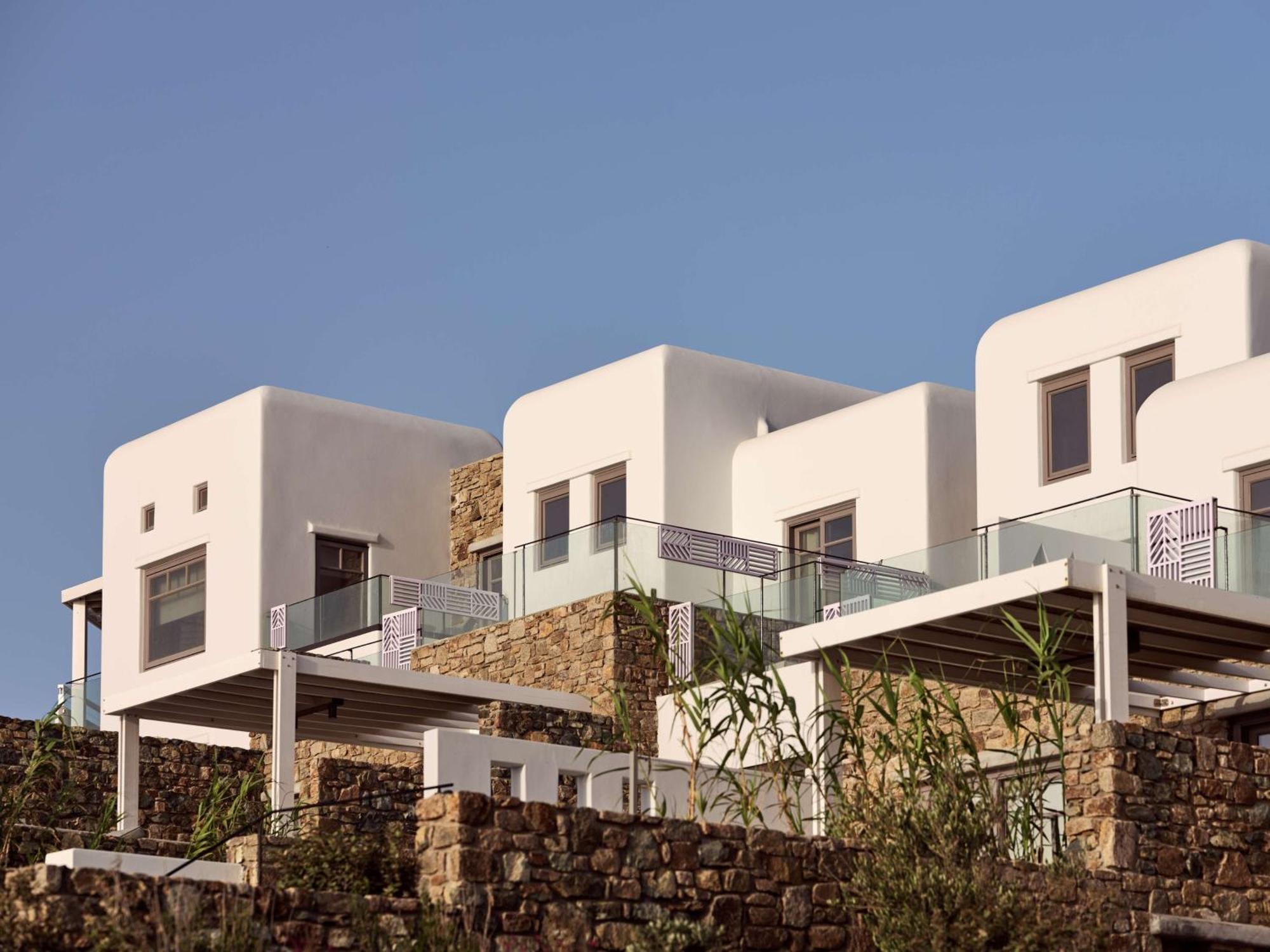 Semeli Coast Mykonos Curio Collection By Hilton Hotel Merchia Beach Bagian luar foto