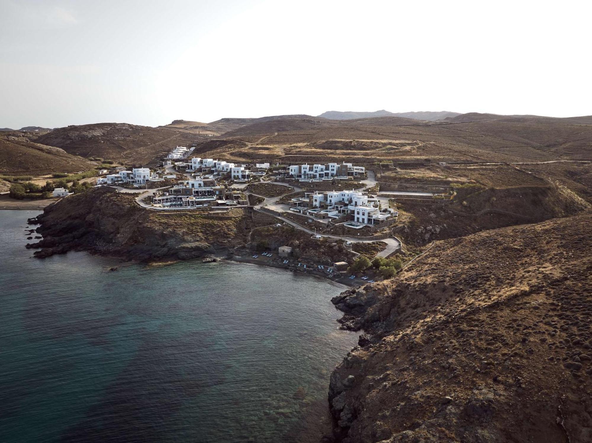 Semeli Coast Mykonos Curio Collection By Hilton Hotel Merchia Beach Bagian luar foto