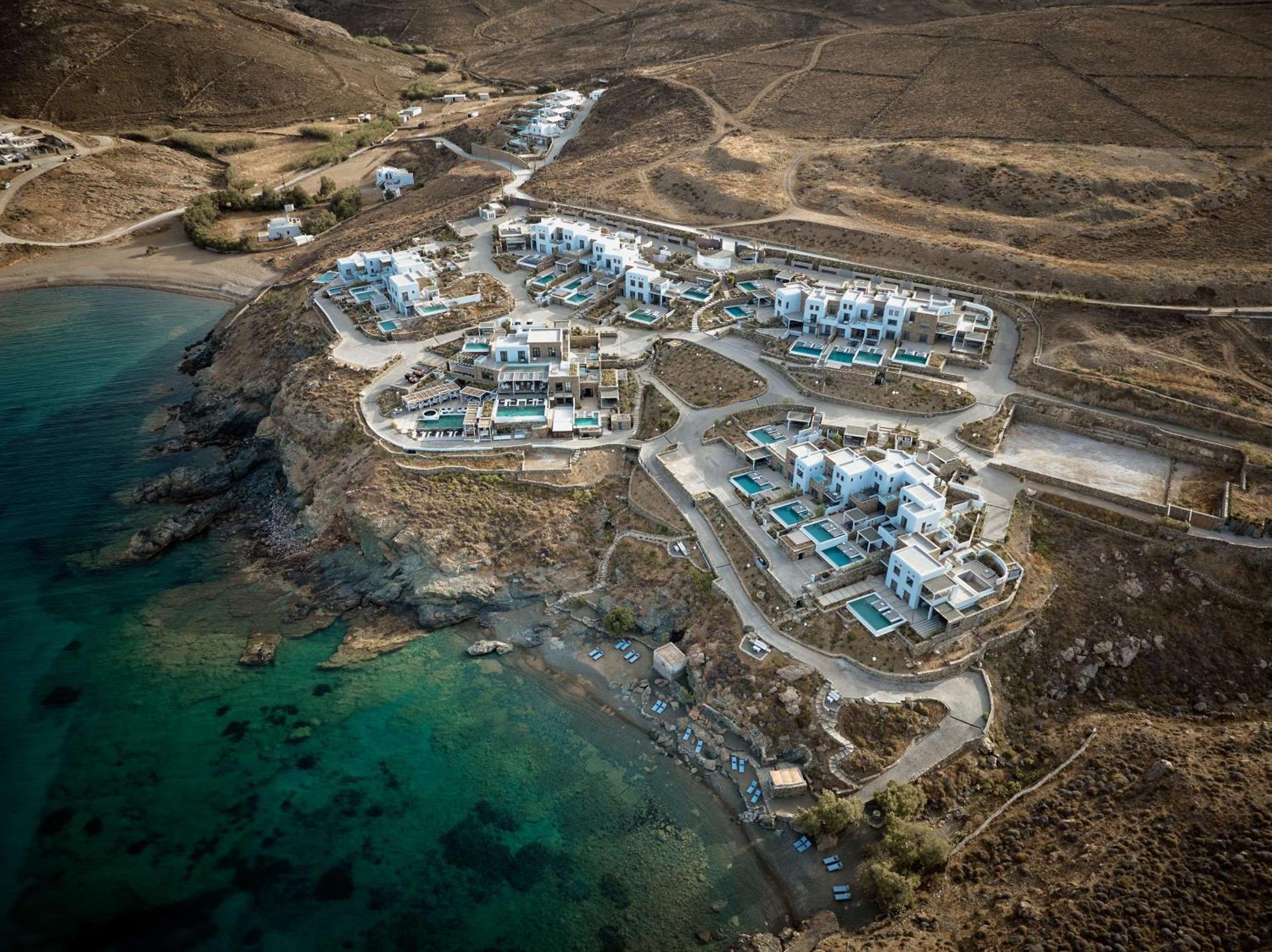 Semeli Coast Mykonos Curio Collection By Hilton Hotel Merchia Beach Bagian luar foto