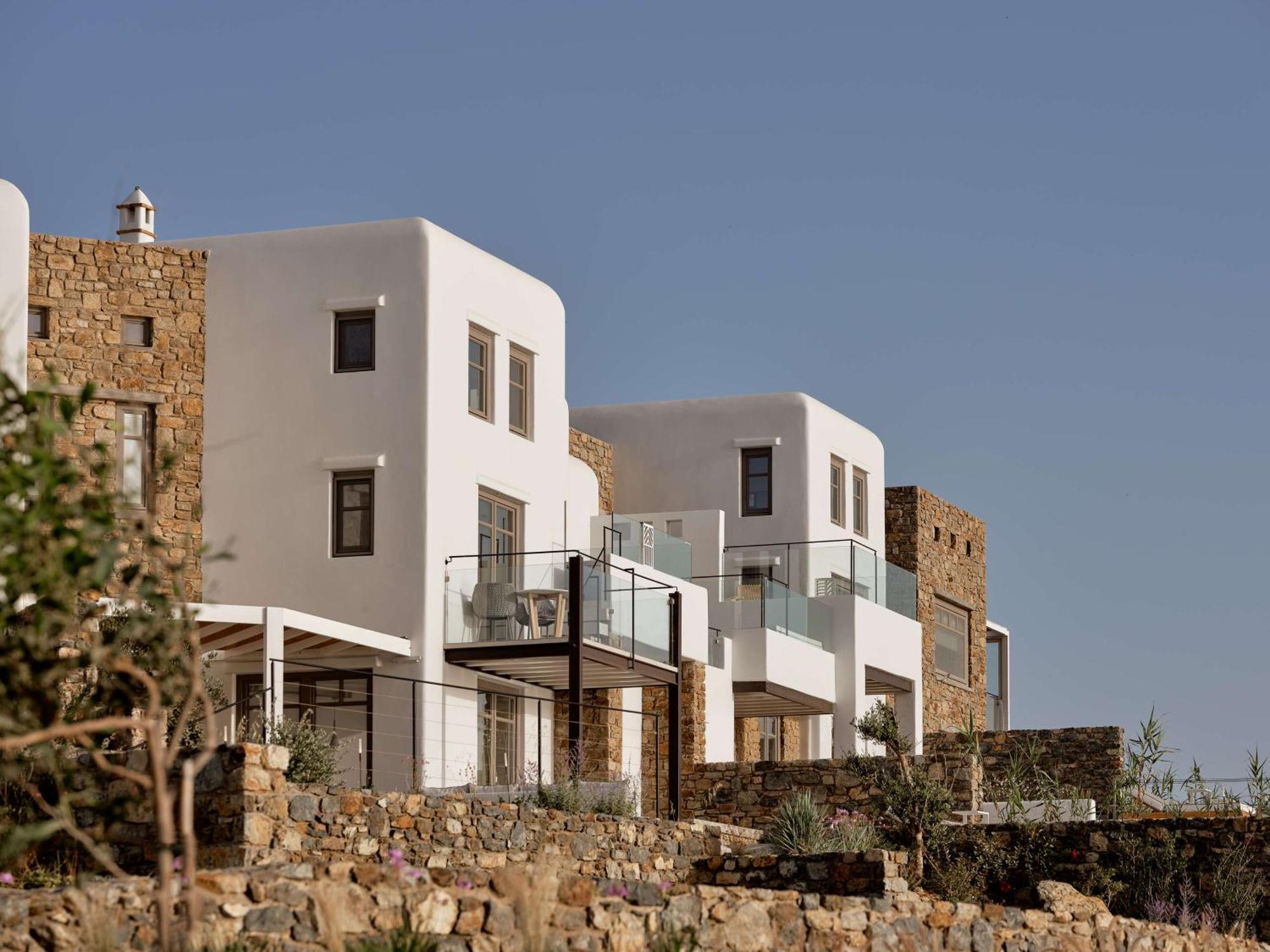 Semeli Coast Mykonos Curio Collection By Hilton Hotel Merchia Beach Bagian luar foto