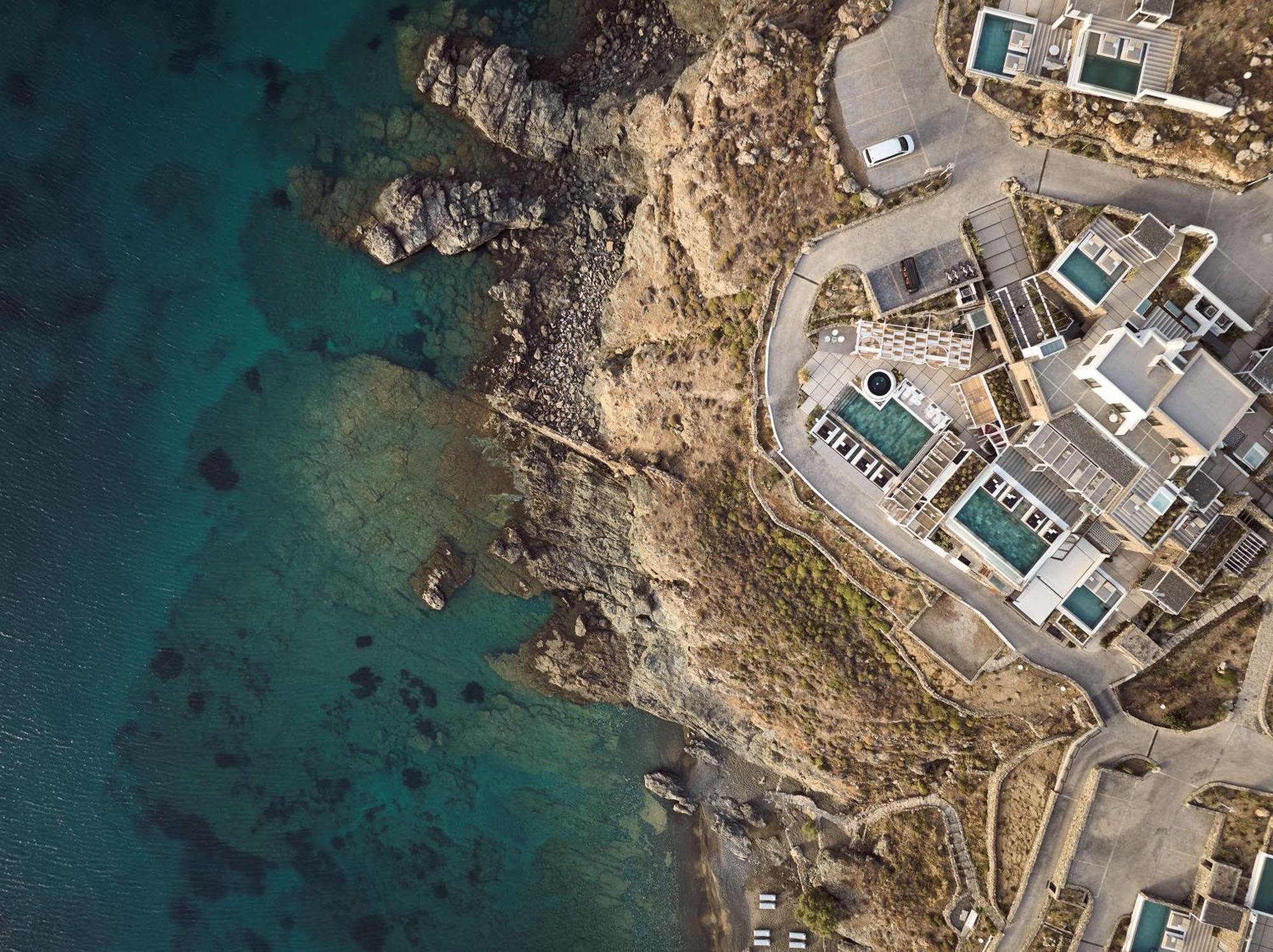 Semeli Coast Mykonos Curio Collection By Hilton Hotel Merchia Beach Bagian luar foto