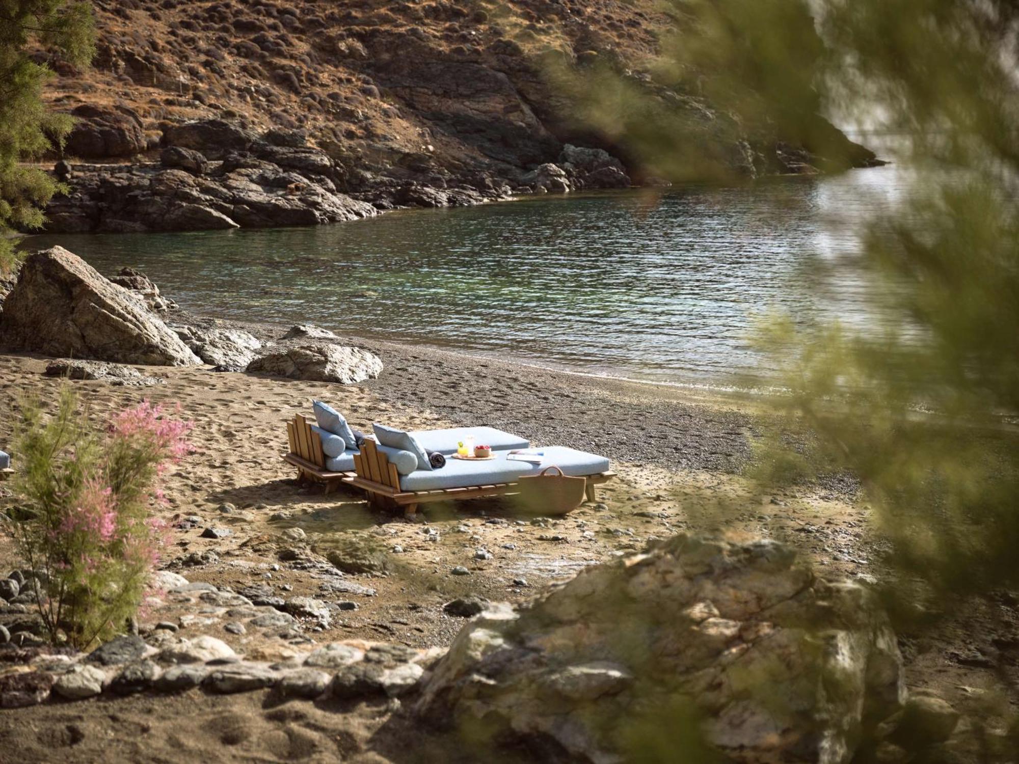 Semeli Coast Mykonos Curio Collection By Hilton Hotel Merchia Beach Bagian luar foto