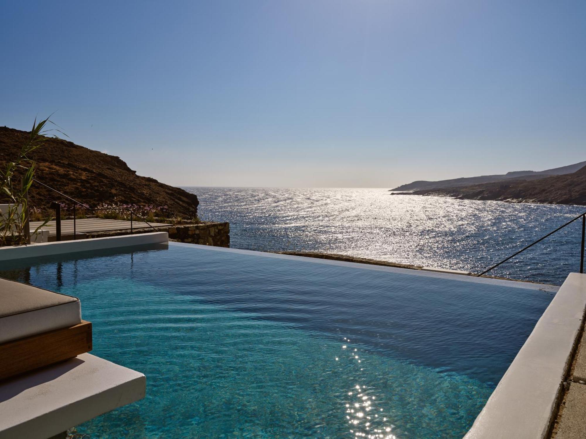 Semeli Coast Mykonos Curio Collection By Hilton Hotel Merchia Beach Bagian luar foto