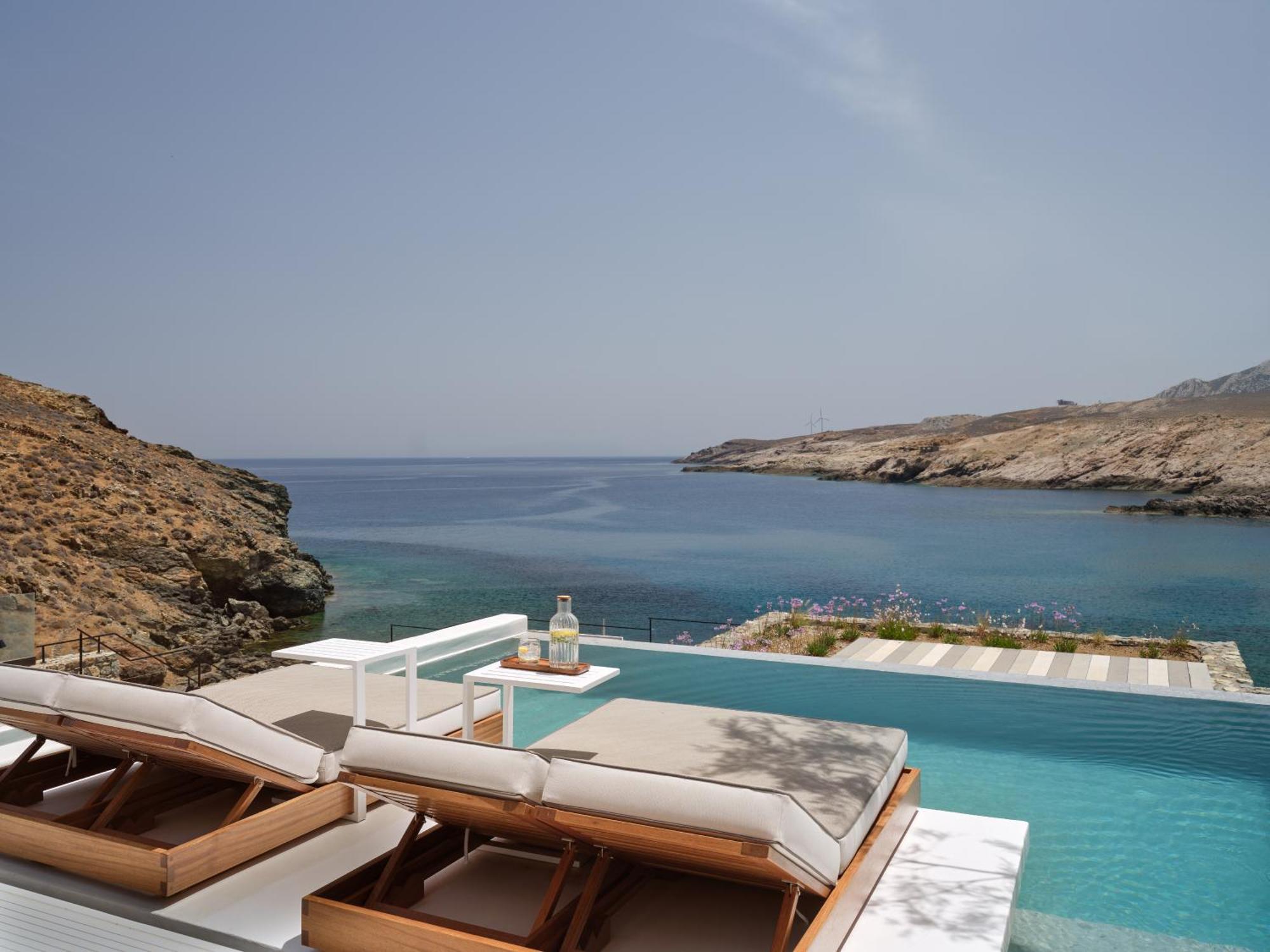 Semeli Coast Mykonos Curio Collection By Hilton Hotel Merchia Beach Bagian luar foto