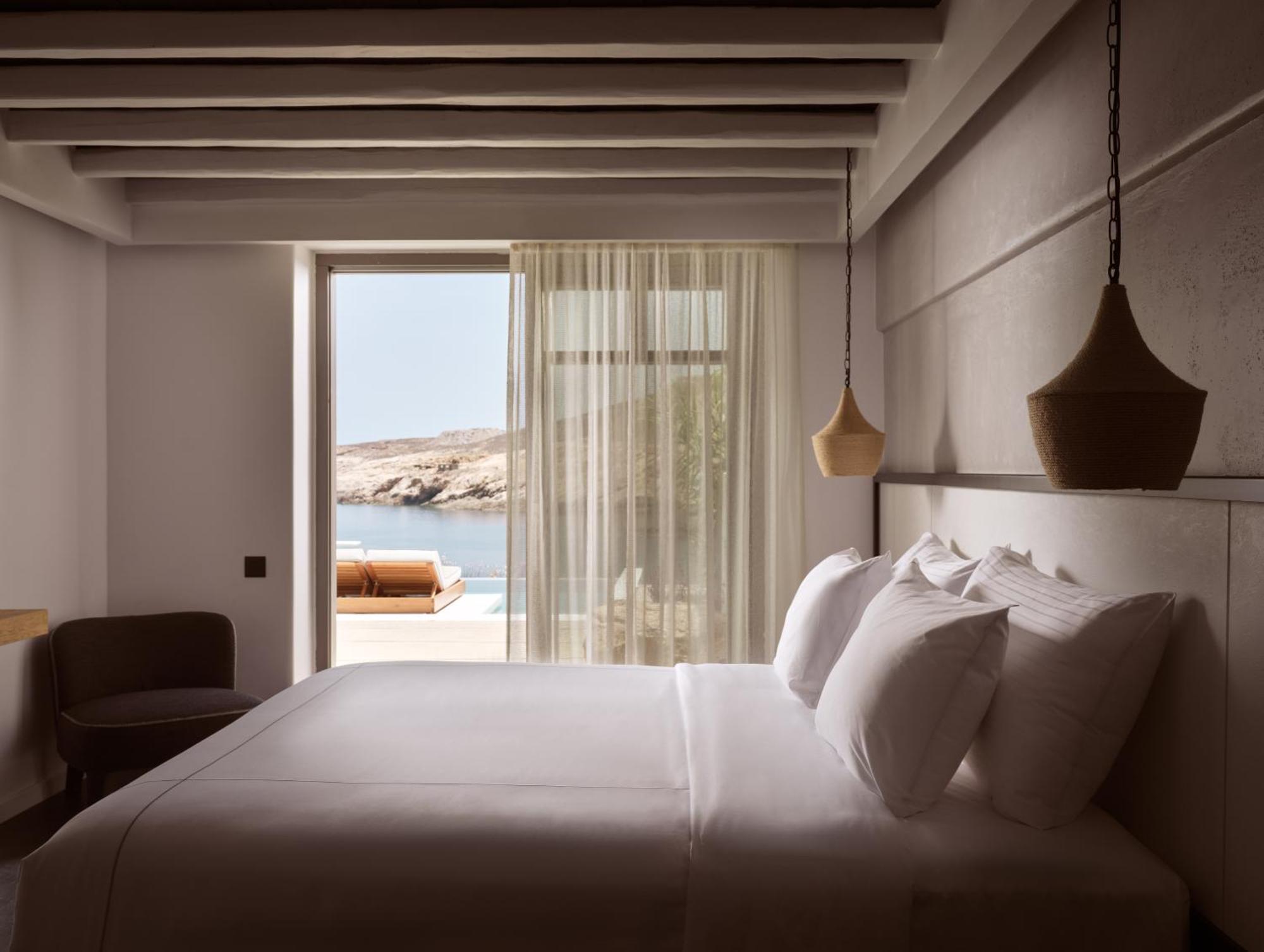 Semeli Coast Mykonos Curio Collection By Hilton Hotel Merchia Beach Bagian luar foto