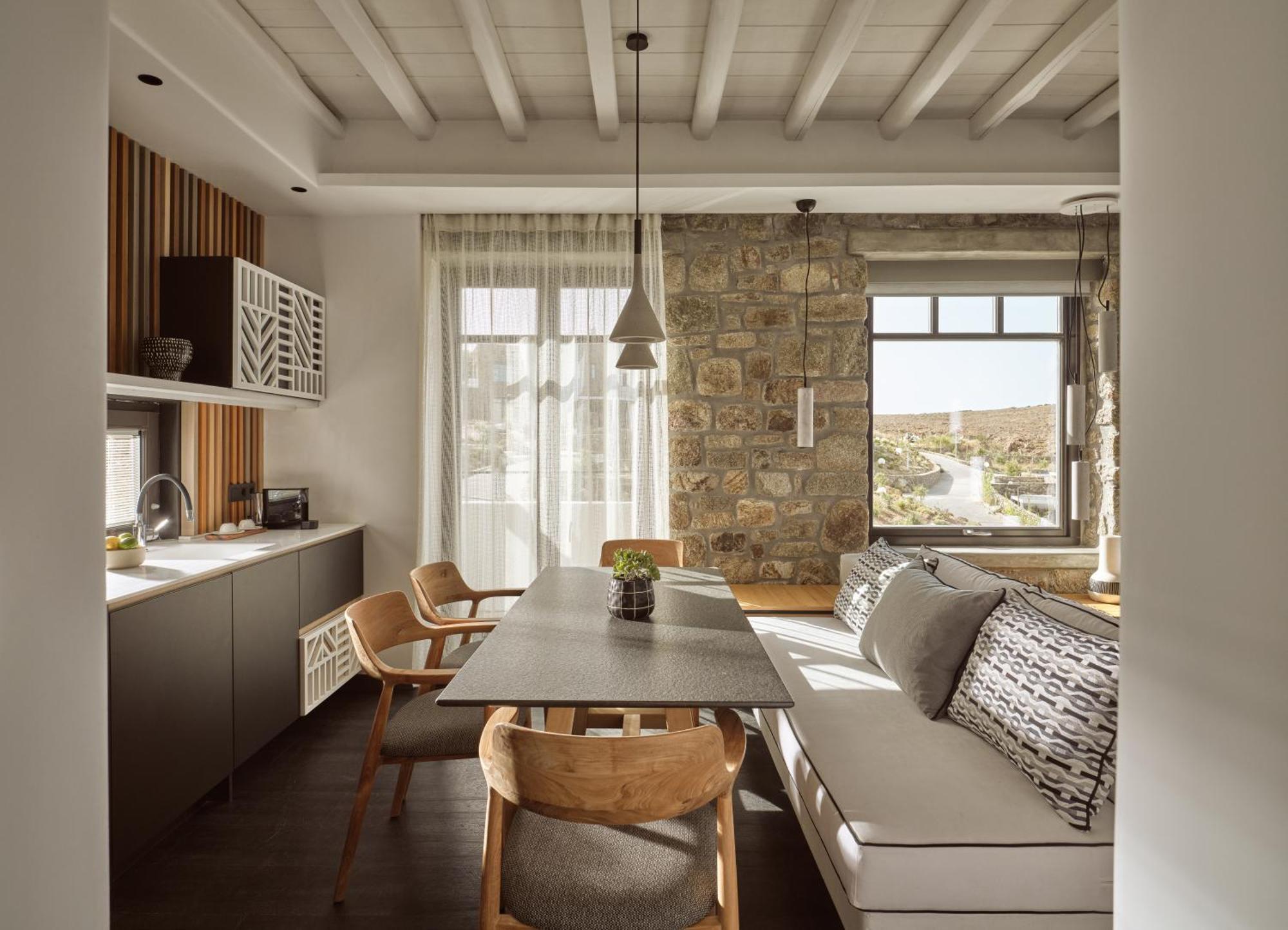 Semeli Coast Mykonos Curio Collection By Hilton Hotel Merchia Beach Bagian luar foto