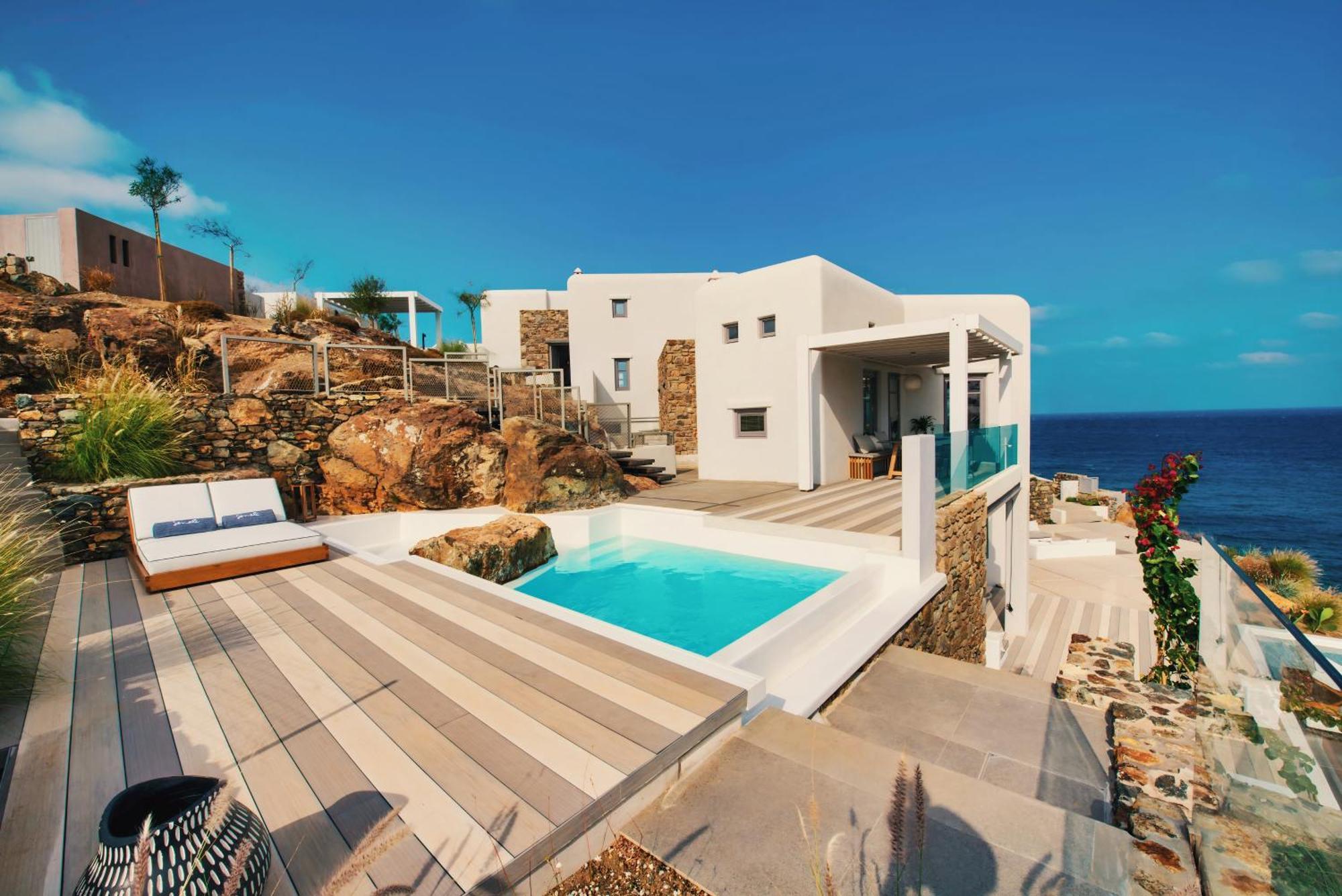 Semeli Coast Mykonos Curio Collection By Hilton Hotel Merchia Beach Bagian luar foto